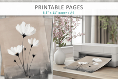 painted floral pages, scrapbook paper Product Image 5