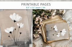 painted floral pages, scrapbook paper Product Image 1