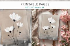 painted floral pages, scrapbook paper Product Image 8