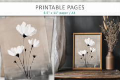 painted floral pages, scrapbook paper Product Image 9