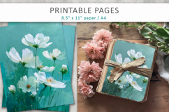 artistic painted floral pages, scrapbook background paper Product Image 4