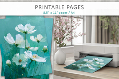 artistic painted floral pages, scrapbook background paper Product Image 5