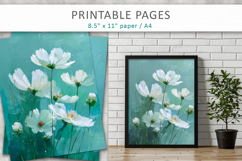 artistic painted floral pages, scrapbook background paper Product Image 8