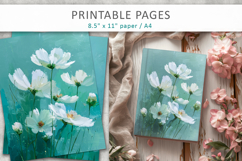 artistic painted floral pages, scrapbook background paper Product Image 9