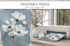 textured floral art, scrapbook paper Product Image 5