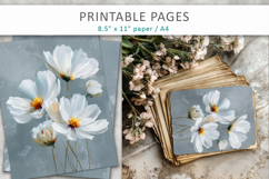 textured floral art, scrapbook paper Product Image 7