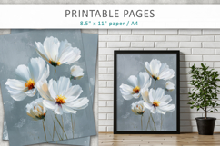 textured floral art, scrapbook paper Product Image 8