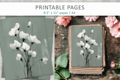 artistic floral paper, junk journal paper Product Image 1