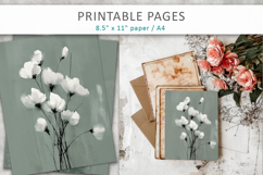 artistic floral paper, junk journal paper Product Image 7