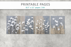 floral craft paper, junk journal paper Product Image 2