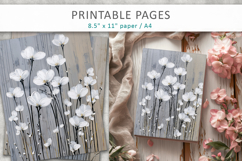 floral craft paper, junk journal paper Product Image 8