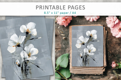 painted floral pages, card making printable Product Image 3