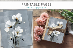painted floral pages, card making printable Product Image 1