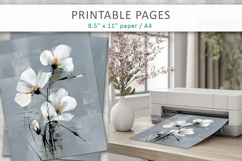 painted floral pages, card making printable Product Image 4