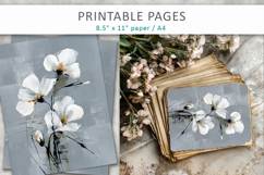 painted floral pages, card making printable Product Image 6