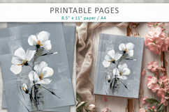 painted floral pages, card making printable Product Image 8