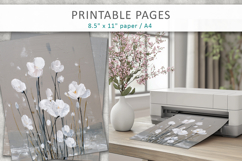 floral junk journal, card making printable Product Image 5