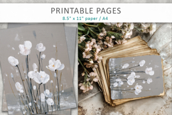 floral junk journal, card making printable Product Image 7