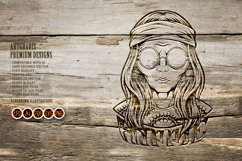 Alien head hippie lettering word bohemian flower power Product Image 2
