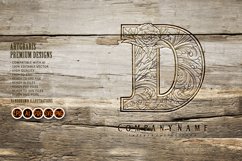 Classic flourish lettering D monogram logo outline Product Image 4