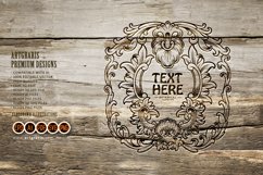 Ornate frame label vintage flourish ornament monochrome Product Image 5