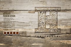 Antique elegance letter H monogram logo outline Product Image 2