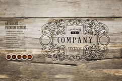 Nostalgic emblem retro style badge with engraved pattern Product Image 4