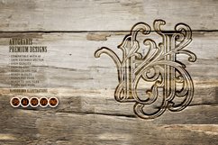 Flourish vintage lettering H monogram logo elegance monochro Product Image 4
