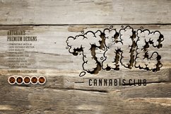 Lettering words cannabidiol monochrome with smoke effect svg Product Image 5