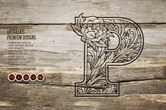 Ornamental flourishes classic flair p capital lettering Product Image 4