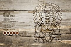 Hippie skull head bohemian style good vibes illustrations Product Image 4