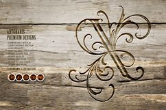 Luxurious blooms beauty X lettering monogram silhouette logo Product Image 4