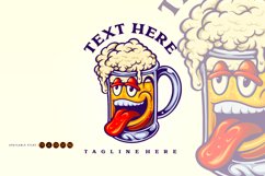 Funny beer glass cartoon mascot illustration Product Image 1