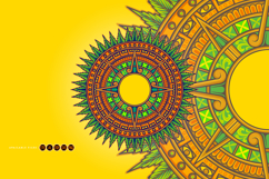 Ornamental Sunburst Cannabis With Detailed Geometric Element Product Image 1