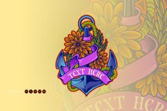 Delightful floral anchor with flourishes ribbon Product Image 1