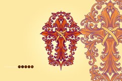 Luxury vintage cross flourish ornament illustration Product Image 1