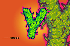 Cannabis Themed Y Letter Logo Illustrations Product Image 1