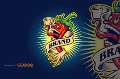 Spicy Red Chili Flavour Restaurant Mascot Logo Product Image 5
