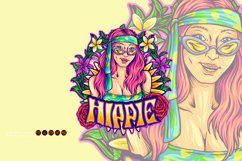 Hippie girl smiling with bohemian frame peaceful Product Image 6