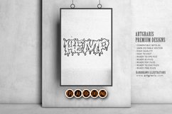 Melting word cannabis hemp lettering typeface illustrations Product Image 5
