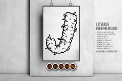 Impressive letter j monogram featuring marijuana leaves Product Image 5