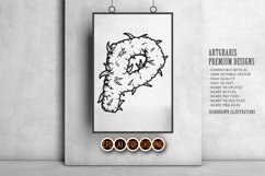 Striking unique P lettering cannabis smoke silhouette Product Image 4