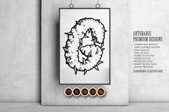 Vapor trails G letter cannabis logo outline Product Image 3