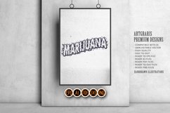 Marijuana lettering words smoke effect silhouette svg Product Image 4