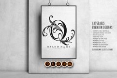 Enchanting elegance monogram Q letter monogram monochrome Product Image 5