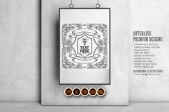 Charming victorian frame label elegant swirl ornaments SVG Product Image 5