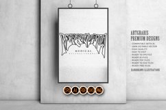 Marijuana word lettering typography monochrome Product Image 4