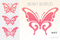 Butterfly SVG, Filigree ornate Butterfly silhouette clipart Product Image 1