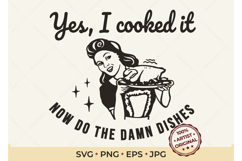 Retro Housewife Cooking SVG Sarcastic Product Image 1