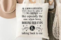 As A Mom I Constantly Worry SVG, Sarcastic SVG Design Product Image 2